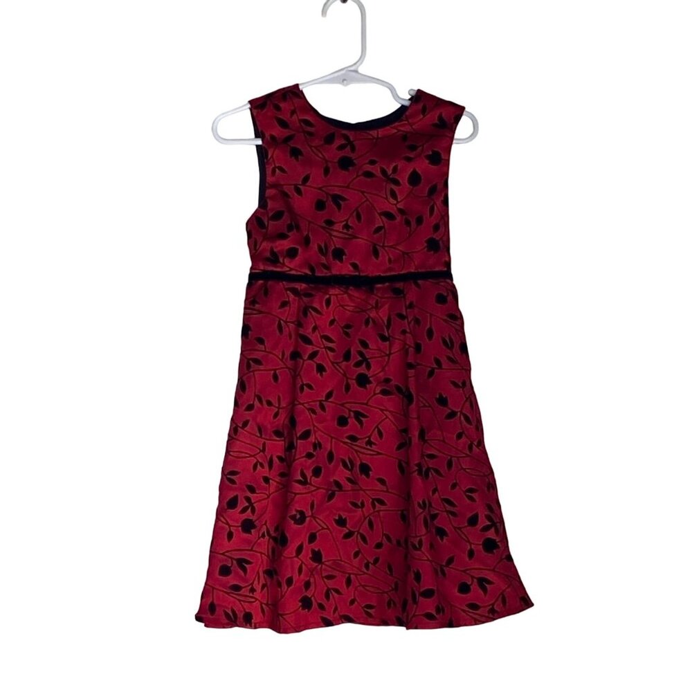 Girls Sleeveless Floral Dress 4T By George With Bow & Buttons